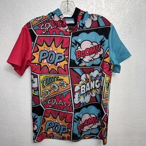 Encrypted comic hoodie Size XL, /18 Multicolor Cartoon Comic